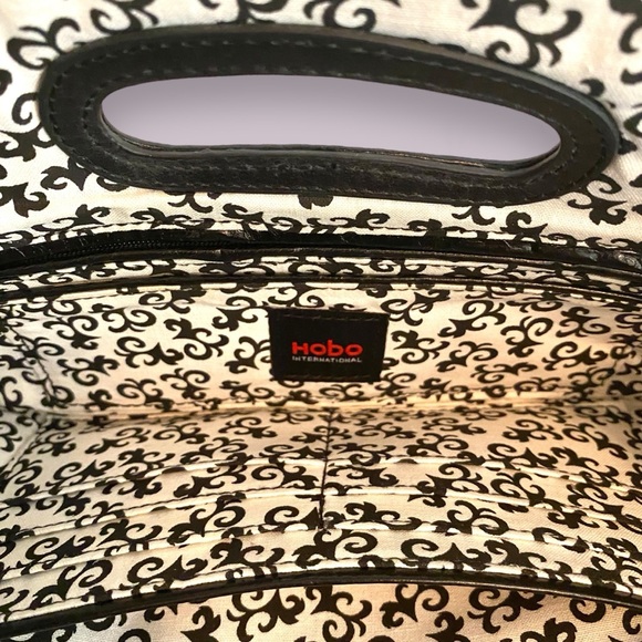 NWT Hobo International Katrina Leather Black Clutch 12.25” x 6.5”